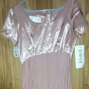 Vintage Loralie Original Bridesmaid Prom Formal Cosplay dress 12 Peach 90s